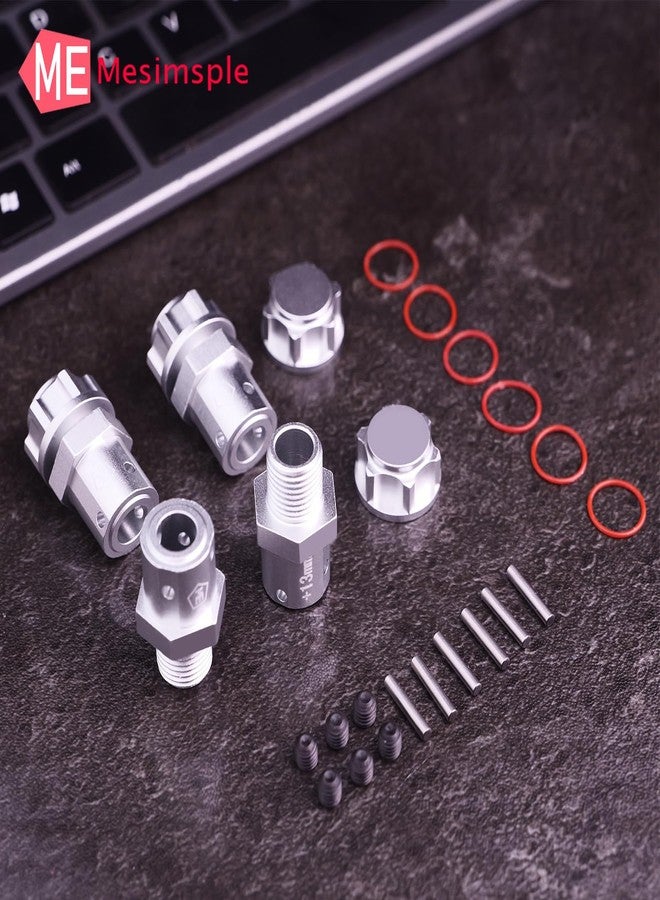 Mesimsple Alum +13mm Wide Wheel Hex Hub for Arrma 1/7 Mojave Infraction Felony Limitless Fireteam 1/8 Kraton Outcast 6S BLX & EXB Series Upgrade Parts Silver - Image 3